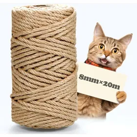 Meilleurs prix pour Corde en sisal pour Arbre à Chat 8 mm x 20 m Corde en sisal Naturel Corde de Chanvre Corde à griffer Corde en Jute pour la Ma