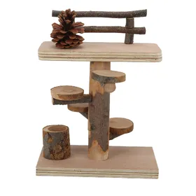 Comparer les prix de Jouets Plateforme d'Escalade pour Hamster Ensemble d'Activité de Jeu en Bois pour Hamster Souris Petits Animaux beige