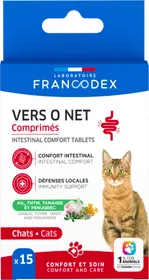 Comparer les prix de Vermifuge pour chat et chaton Vers O Net - 15 comprimés