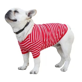 Meilleurs prix pour Chemises pour Chiens Rayées Vêtements en Coton Respirant Extensible Doux pour Animaux de Compagnie Petits Moyens Grands Garçon Fille Chiens Printemps