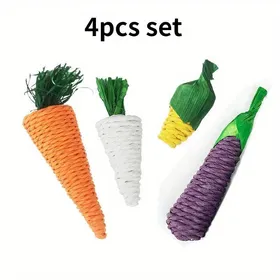 Meilleurs prix pour Hamster Lapin Jouet à Mâcher Mordre Grincer des Dents Jouets Maïs Carotte Balles Tressées pour le Nettoyage des Dents Radis Jouets Molaires Fournitures pour Animaux de Compagnie 1pc orange