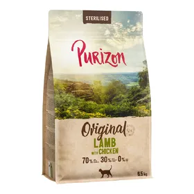 Meilleurs prix pour Purizon Sterilised Adult agneau, poulet - sans céréales pour chat - 2 x 6.5 kg