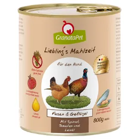 Meilleurs prix pour 12x800g faisan, volaille Liebling's Mahlzeit Granatapet - Nourriture pour chien