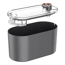 Comparer les prix de Fontaine eau chat filtration automatique ultra silencieuse design gris moderne pour chatons/adultes Label