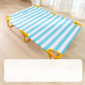 Meilleurs prix pour Niche pour chien, lit de camp pliable quatre saisons pour chiens de petite et moyenne taille, lit d'été pour chat Teddy Cat, lit résistant à l'humidité et hors sol M: 88 * 61 * 22cm
