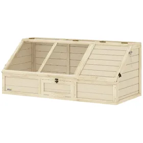 Meilleurs prix pour PawHut Enclos pour tortues, Enclos extérieur pour tortues, Design sans fond, Facile à ouvrir, Maison pour tortues, Bois naturel