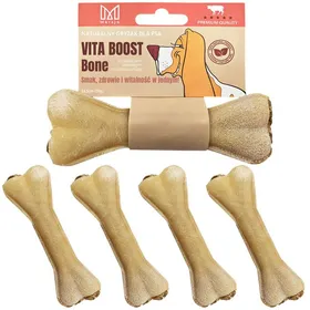 Comparer les prix de Lot de 5 os à mâcher avec supplémentation en protéines et multivitamines pour chiens Mersjo 13 5 cm - Vitalité