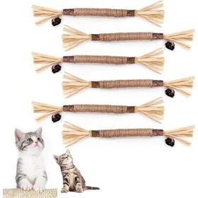 Comparer les prix de Lot de 6 bâtonnets à chat Bâtons à mâcher pour chat Pour le soin des dents et contre Medium 6 Count