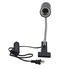 Meilleurs prix pour Support de Lampe pour Reptile Minuteur Type Coupe Professionnel Lampe Chauffante pour Tortue Fixation avec Pince en Fer gray