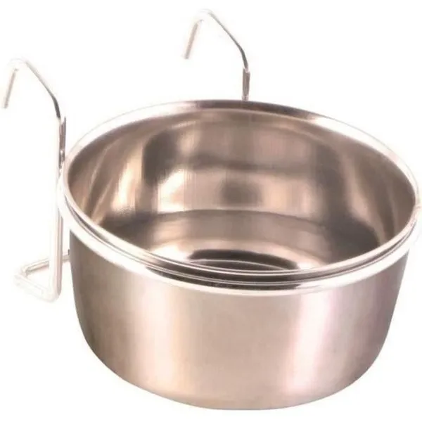 TRIXIE Ecuelle inox avec support - 300ml - O9cm - Pour perroquet et perruche – photo 3