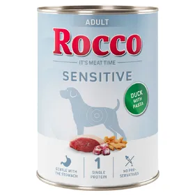 Meilleurs prix pour 24x400g Rocco Sensitive canard et nouilles pâtée pour chien