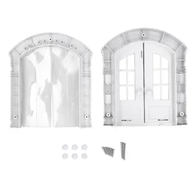Meilleurs prix pour Chatière Porte intérieure Porte sécurisée Utilisation durable Installation facile Portail Porte française pour chat pour animaux de compagnie Chiens blanc