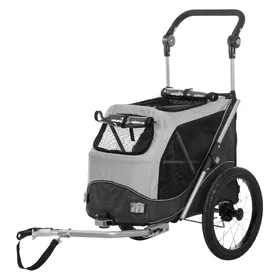 Comparer les prix de TRIXIE Roulotte de velo - pliable - S: 58 x 93 x 74/114 cm - Gris - Pour chien
