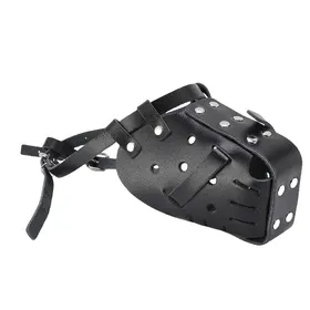 Comparer les prix de Muselière pour chien pour empêcher de mordre Respirante Cuir PU Douce Recouverte Protecteur de bouche Garde avec gray