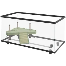 Meilleurs prix pour PawHut Aquarium pour Tortues 50 L Terrarium pour Petites Tortues avec Plateforme Rampe et Thermomètre 60x30x32 cm Transparent
