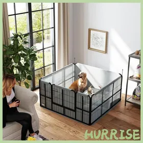 Meilleurs prix pour Cocosity Parc De Mise Bas Pour Chien Caisse De Mise Bas Pour Chiens Avec Porte Tapis De Propreté Lavable 122 X 122 X 60 Cm Noir