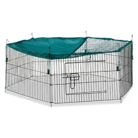 Comparer les prix de Cage extérieur lapin avec filet - 10025121-0