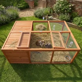 Meilleurs prix pour Enclos pliable en bois - 145 cm - Zoomalia Remy pour petits animaux - Lot de 15x 145x109x55cm