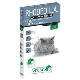 Meilleurs prix pour Greenvet Rhodeo L.A. Pipettes répulsives actifs naturels pour chat - Lot de 3x 4 pipettes