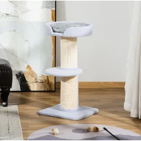 Meilleurs prix pour Arbre à chat 91 cm avec sisal et plateformes bleu clair