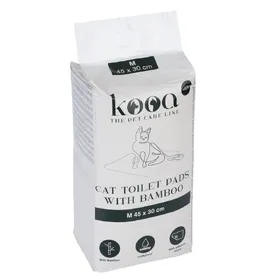 Meilleurs prix pour Maison de toilette kooa en éco-plastique pour chat - accessoires adaptés : 40 x alèses de propreté kooa en bambou, L 45 x l 30 cm