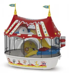 Comparer les prix de Ferplast Cage à 3 étages pour hamsters CIRCUS FUN, souris, petits rongeurs, plastique robuste et métal, ashésifs colorés et accessoires inclus, 49,5 x 34 x h 42,5 Noir