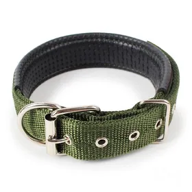 Meilleurs prix pour Collier de chien à sangle en nylon réglable confortable pour chiens de compagnie Collier pour animaux de compagnie de grande taille 3.0*58cm vert