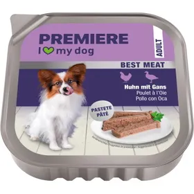 Comparer les prix de PREMIERE Chien Best Meat Adulte 16x100g Poulet et oie