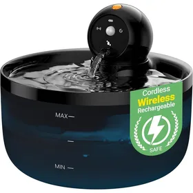 Comparer les prix de Fontaine à Eau pour Chats Sans Fil Rechargeable - 26L avec Détecteur de Mouvement - Silencieuse et Fonction sur Piles