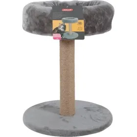 Comparer les prix de Arbre à chat multifonction gris en contreplaqué et chanvre Ø 35x H 45 cm