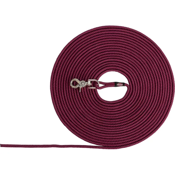 Trixie Laisse à pister Trigger-Snap-Hook S-M, 10 m, Bordeaux (Chien, Général), Collier + laisse – photo 4
