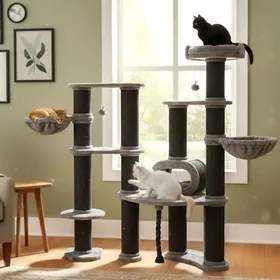 Meilleurs prix pour Arbre à chat XXL Bubble - 192 cm - Zolia - 153x60x192cm - Ø18cm