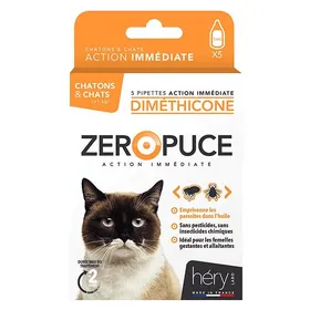 Comparer les prix de Héry Diméthicone Pipettes Chat Zéro Puce 5X1