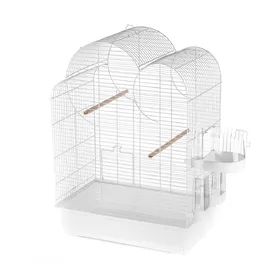 Comparer les prix de Duvoplus Cage à oiseaux avec accessoires Eliza 54x34x75cm Gris et noir