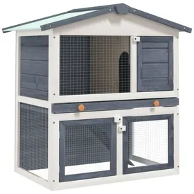 Comparer les prix de Clapier dextérieur 3 portes Gris Bois -BK170837 (PLA)