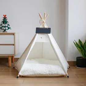 Comparer les prix de Version améliorée, élégante et simple, de la tente pour animaux de compagnie qui peut être utilisée en toutes saisons S (40 × 40 × 50cm) gray