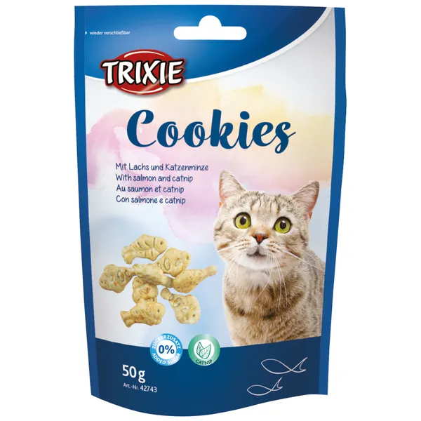 Trixie Snack Crackers Avec Saumon Et Herbe À Chat, 50Gr 50 Gr – photo 3