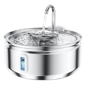 Comparer les prix de Fontaine à eau pour chat en acier inoxydable - Phoesky - 3 2 L - 23x23x12 cm - Automatique - Passe au lave-vaisselle
