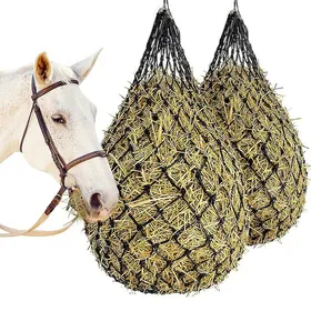 Meilleurs prix pour Lot de 2 filets à foin pour chevaux Taille 9 10 Mailles étroites 10 x 10 cm Sac à foin pour cheval Sac à foin rond pour SAC A FOIN
