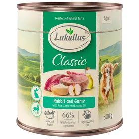 Meilleurs prix pour Lukullus Adult 6 x 800 g pour chien - lapin & gibier