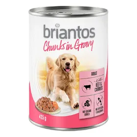 Meilleurs prix pour Lot Briantos Bouchées en sauce 24 x 415 g pour chien - bœuf, carottes
