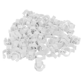 Meilleurs prix pour 001-100 Anneau de pied numéroté pour oiseaux Réutilisable Pigeons Clip d'identification Accessoire pour volaille Blanc gray