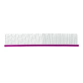 Meilleurs prix pour Peigne pour animaux de compagnie Peigne à dents en acier inoxydable Démêle et élimine les nœuds pour chien chat et autres animaux de compagnie 19cmM068 violet