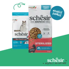 Meilleurs prix pour SCHESIR croquettes Animal Monoprotein Formula Sterilised Poisson pour chat - 1.5kg