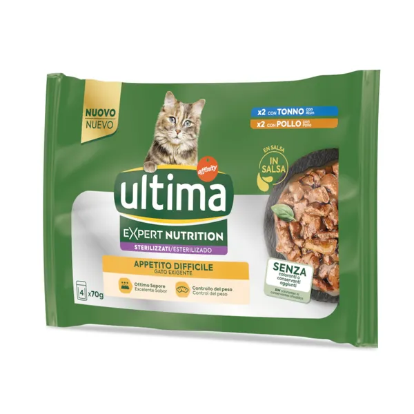 Ultima Expert Nutrition Appétit difficile thon, poulet pour chat - 48 x 70 g – photo 2