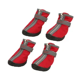 Meilleurs prix pour Lot de 4 chaussons pour chien en caoutchouc respirant à semelle souple antidérapants imperméables et résistants à lusure