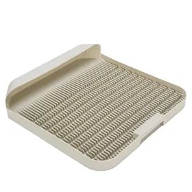 Meilleurs prix pour Bac à Litière pour Chat Étape 37.3x37cm Double Couche Imperméable Multi-Usage Tapis pour Bac à Litière pour Chat beige