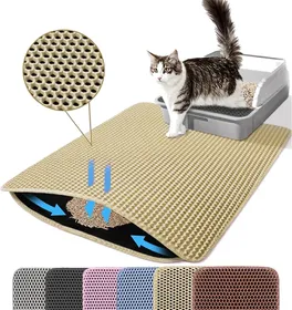 Meilleurs prix pour Tapis à Litière pour Chat Double Couche Animal de Compagnie Antidérapant Grande Litière pour Animal de Compagnie Tapis Filtre Résistant à l'Usure Imperméable Antidérapant Tapis à Litière pour Chat (Khaki,45x60cm) kaki