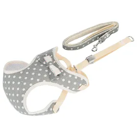 Comparer les prix de Harnais Gilet Respirant pour Chat avec Laisse Réglable Sangle de Harnais de Marche Échappement-Preuve pour Animaux S