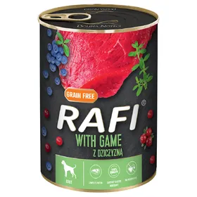 Meilleurs prix pour Rafi Adult avec gibier, myrtille et cranberry Nourriture pour chien humide
